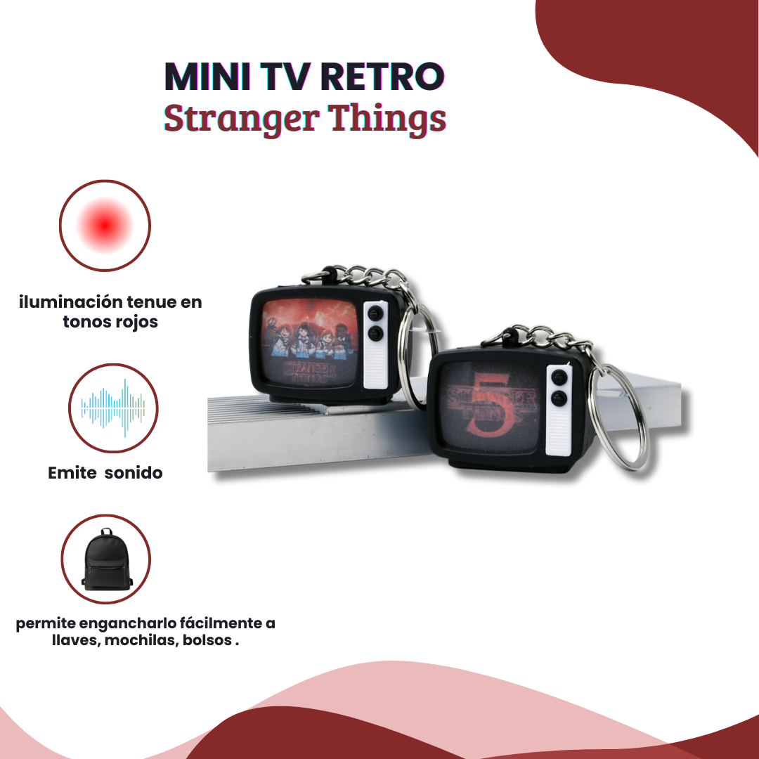Llavero Retro TV Stranger Things